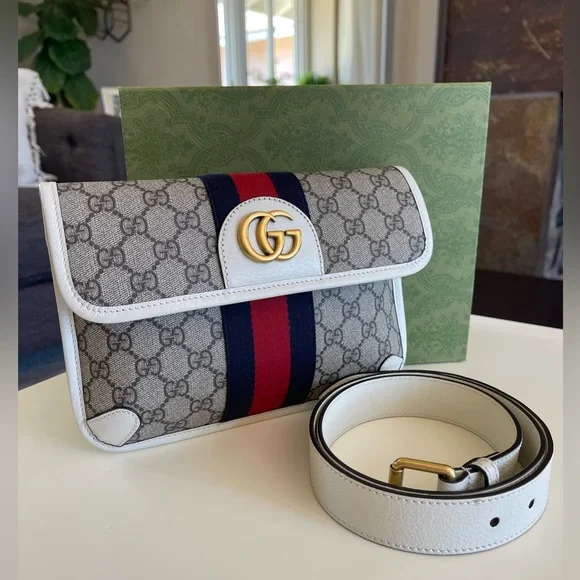 Gucci Bags Authentic Gucci Gg Supreme Belt Bag Ophidia Ivory White 9 Poshmark